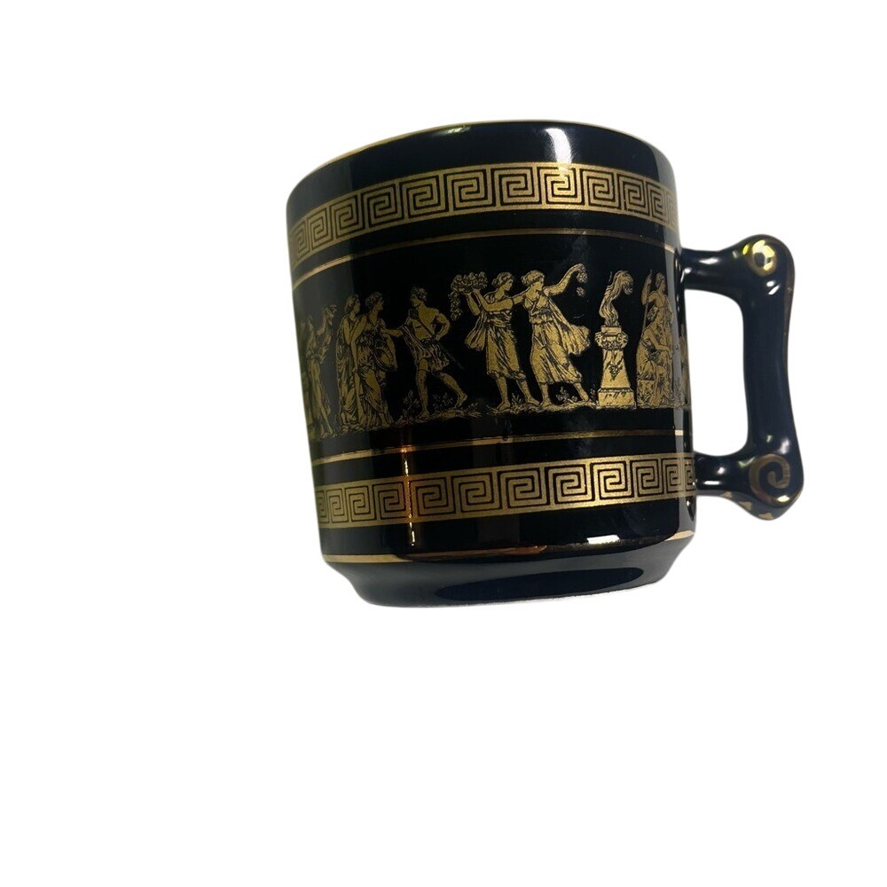 Fakiolas Greek Elegant Black and Gold Mug